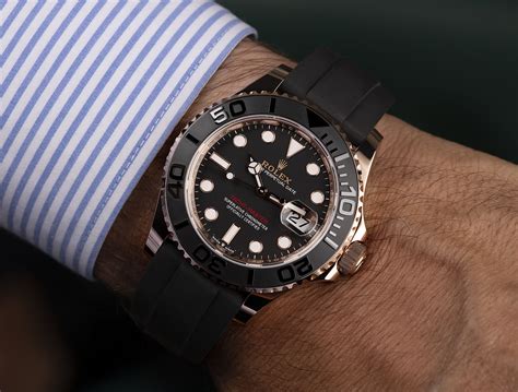 rolex yacht mast rose gold black|rolex yachtmaster gold price.